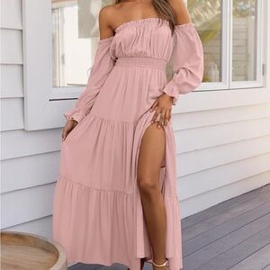 NWT — MEDIUM pink long sleeve dress